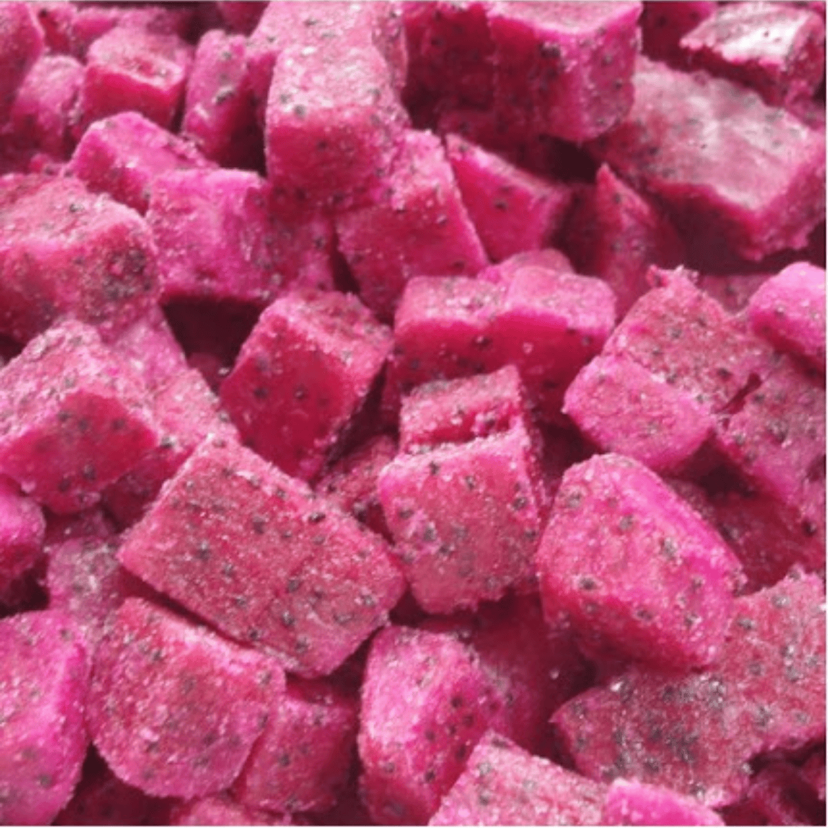 Red Dragon Fruit frozen cut 20x20mm BQF from Vietnam for export 0