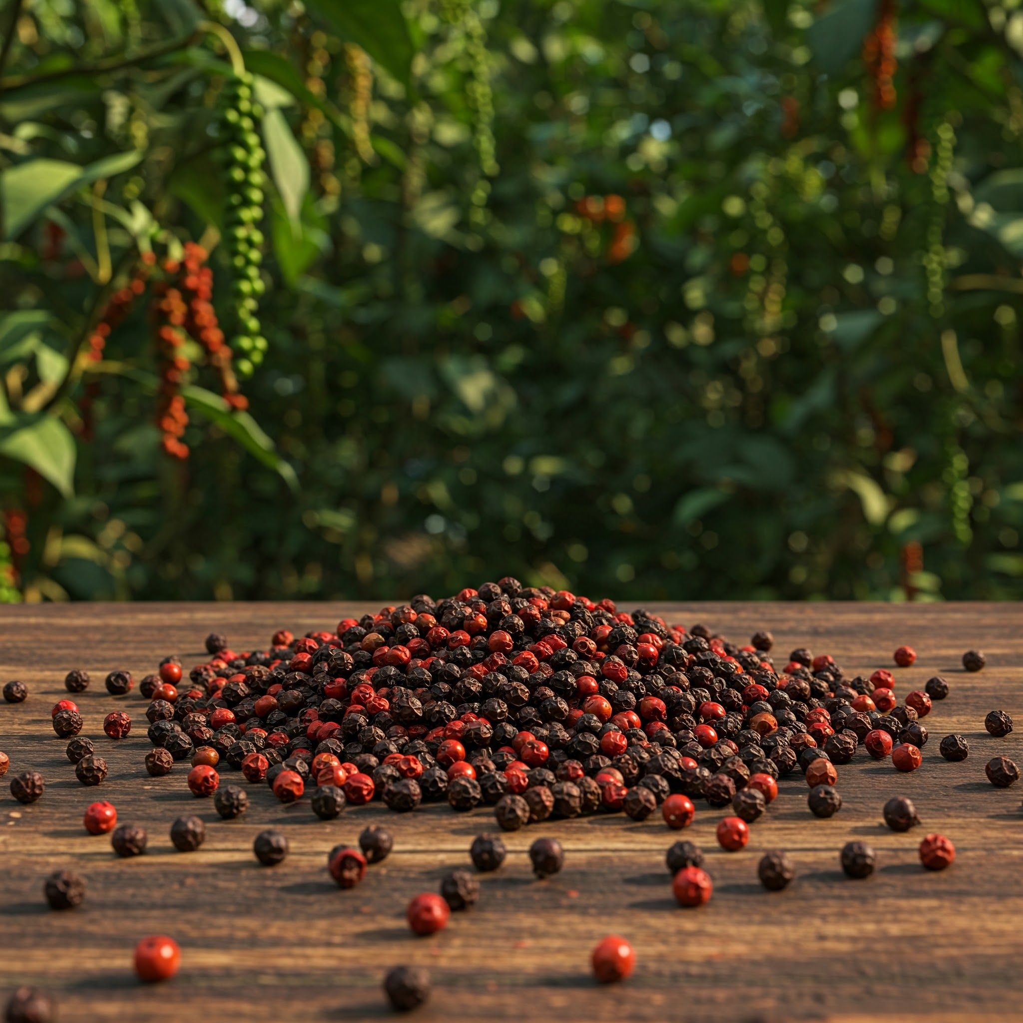 Black peppercorns
