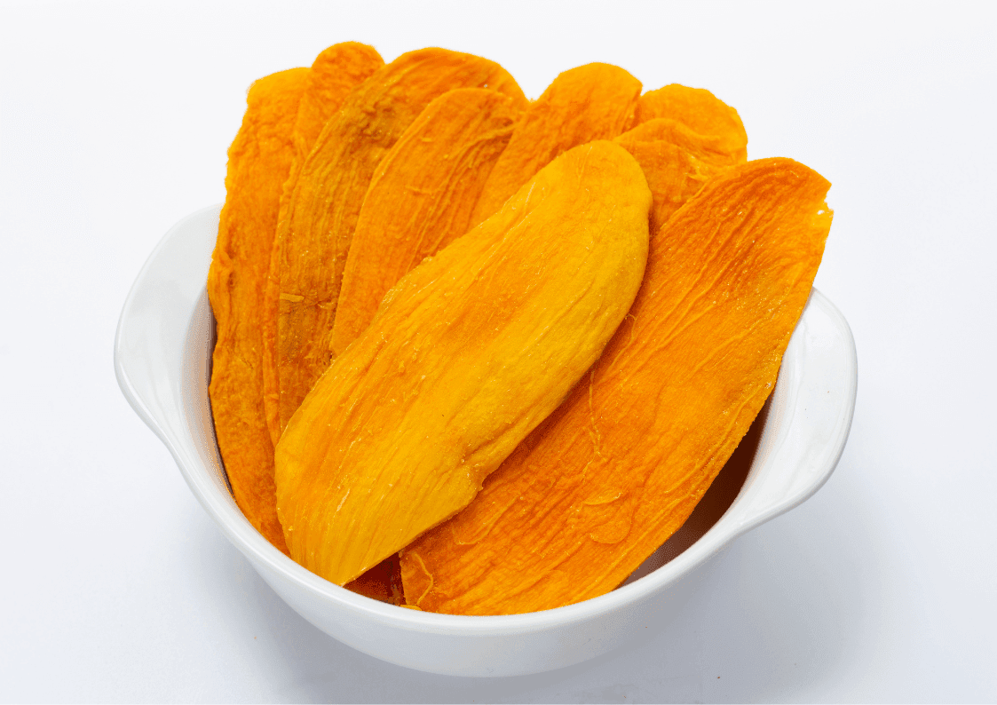 Various forms of dried mango.